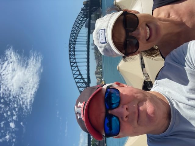 Steve and his wife traveling