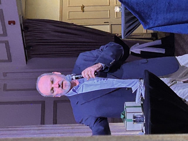 Peter Burrows speaking at an event
